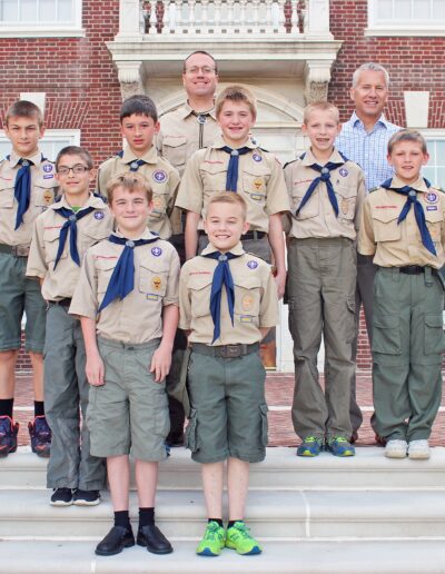 Lyndon with Boy Scouts